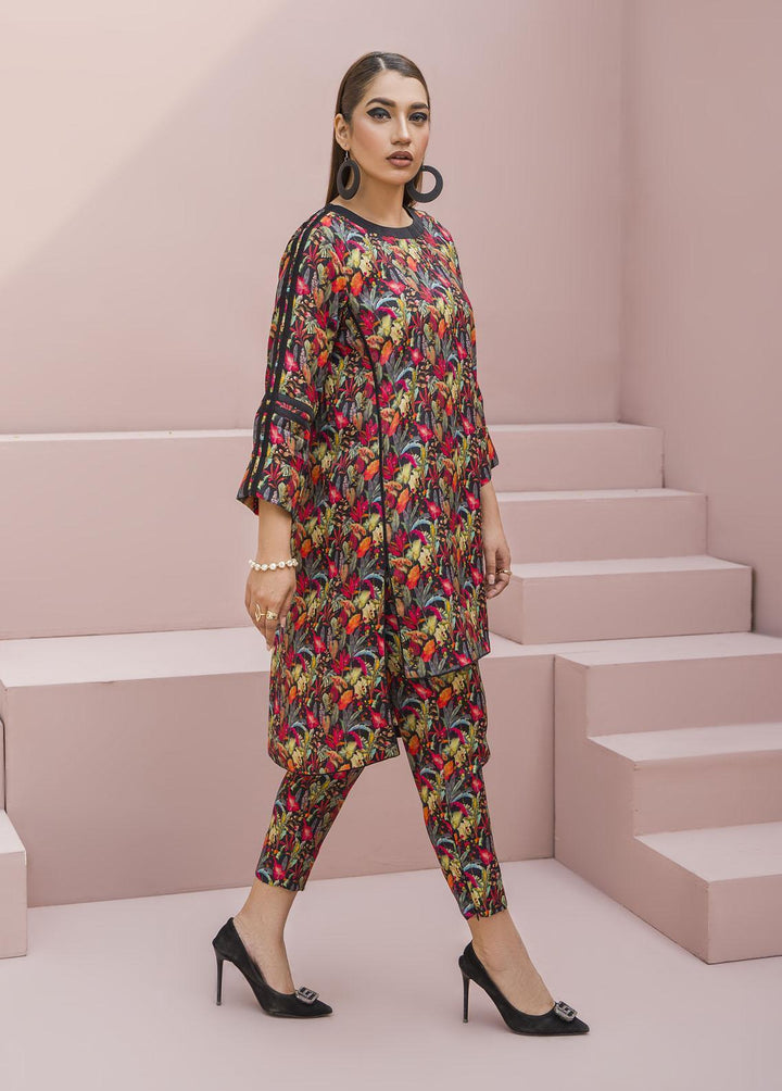 Meerak Pret Printed Raw Silk 2 Piece Suit Mystique