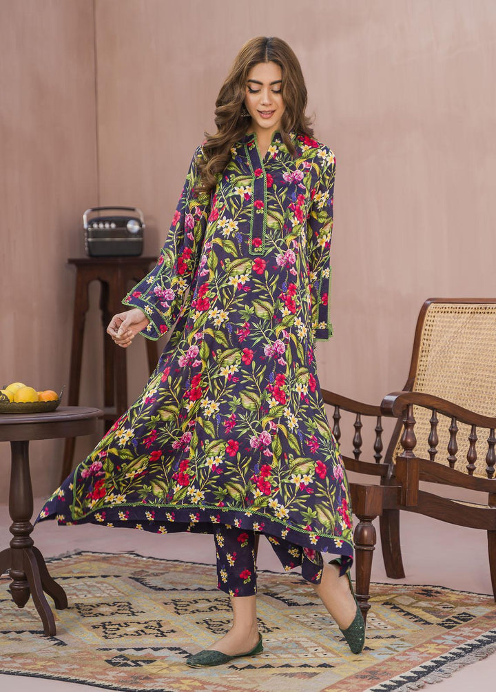 Meerak Pret Printed Raw Silk 2 Piece Suit Sia