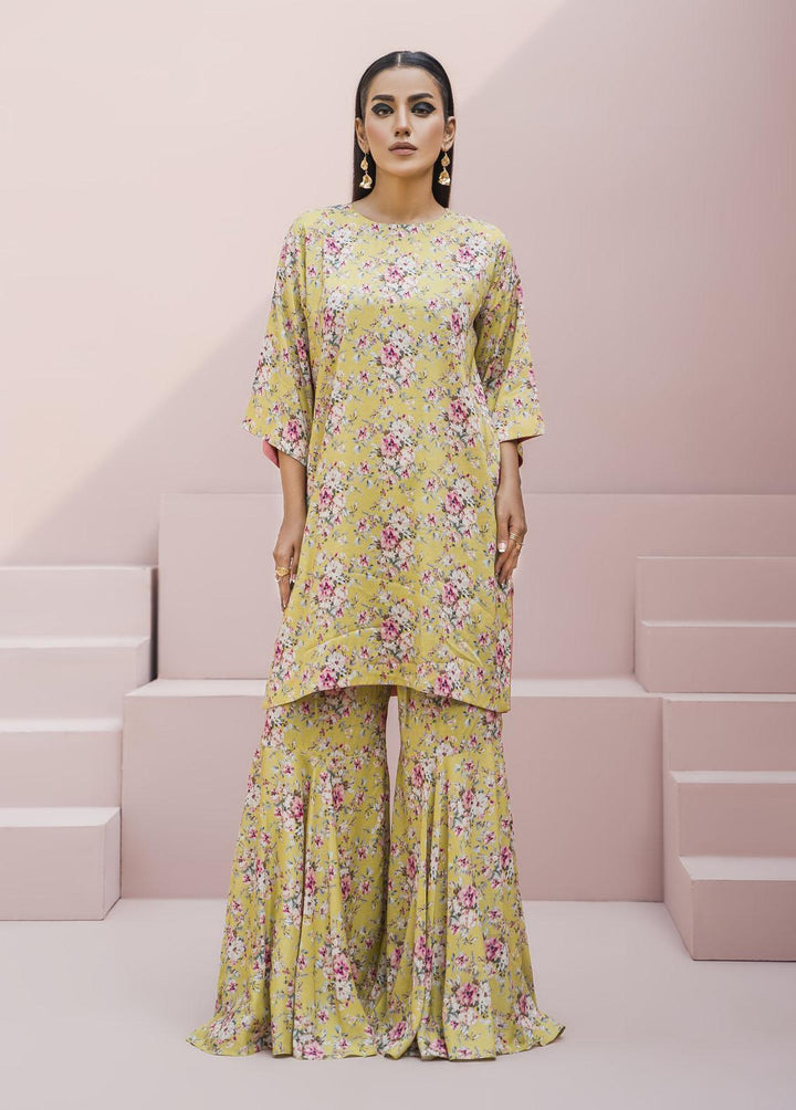 Meerak Pret Printed Raw Silk 2 Piece Suit Silkrose