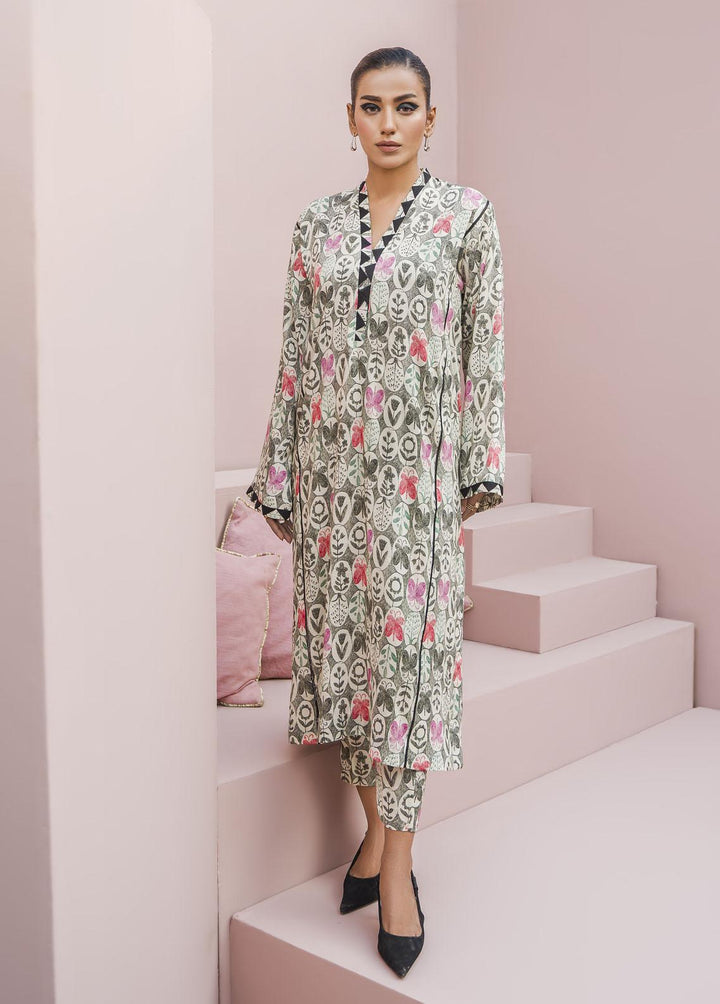 Meerak Pret Printed Raw Silk 2 Piece Suit Splendour