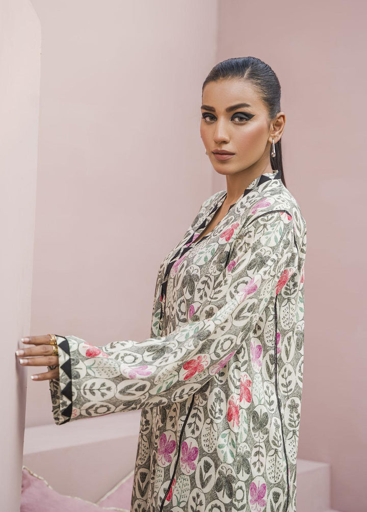 Meerak Pret Printed Raw Silk 2 Piece Suit Splendour