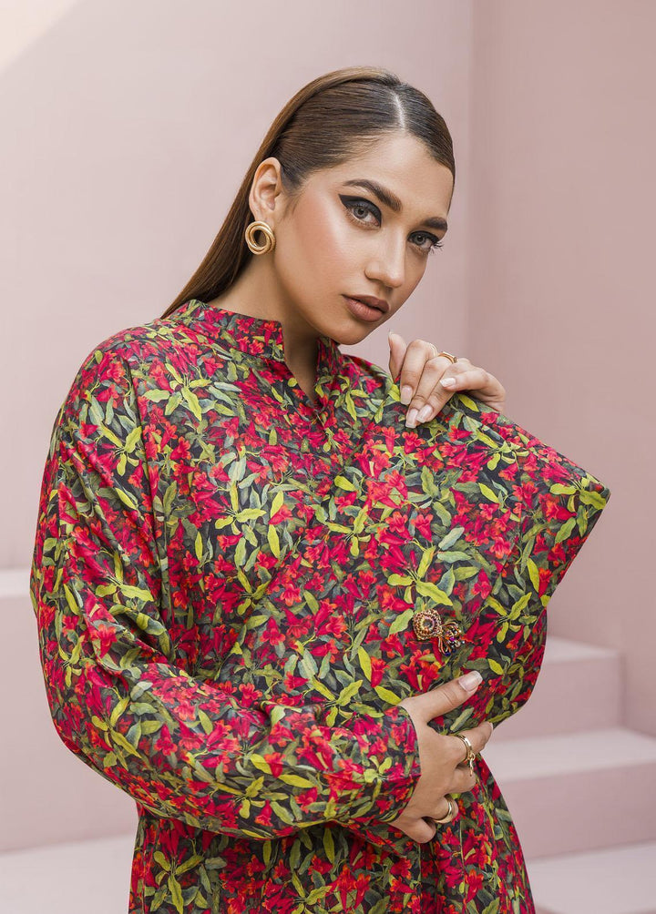 Meerak Pret Printed Raw Silk 2 Piece Suit Zesty
