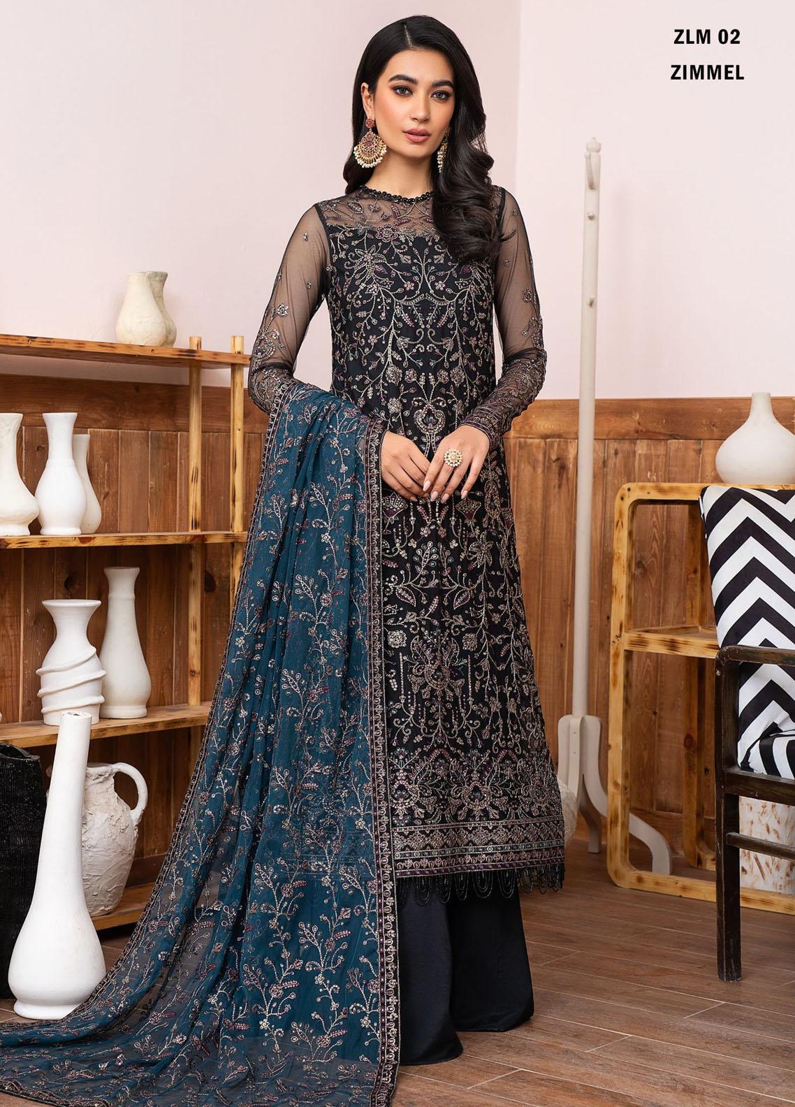 Zarif Embroidered Net Suit ZRF-ZPE-01 ANAIRAH