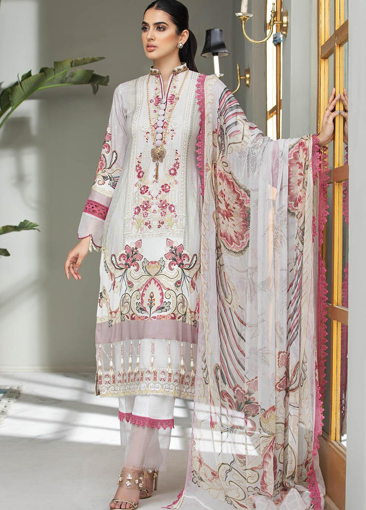 Coup De Fodre By Meeral Embroidered Lawn Suits Unstitched 3 Piece MRL21CF 06 Mystique Silence - Luxury Collection