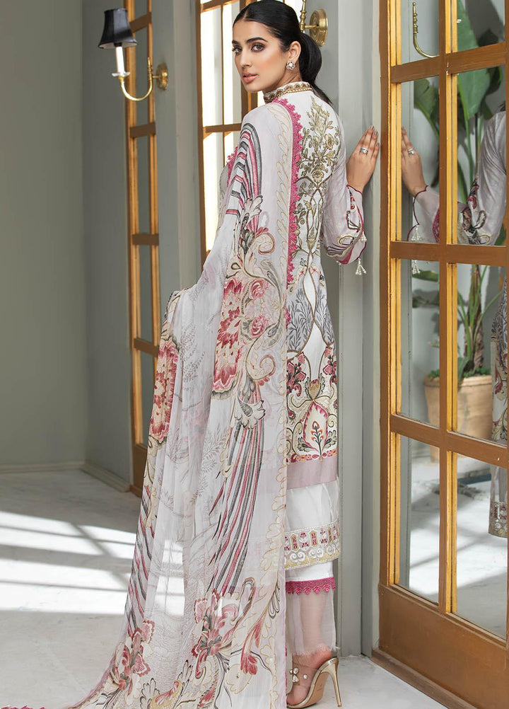 Coup De Fodre By Meeral Embroidered Lawn Suits Unstitched 3 Piece MRL21CF 06 Mystique Silence - Luxury Collection