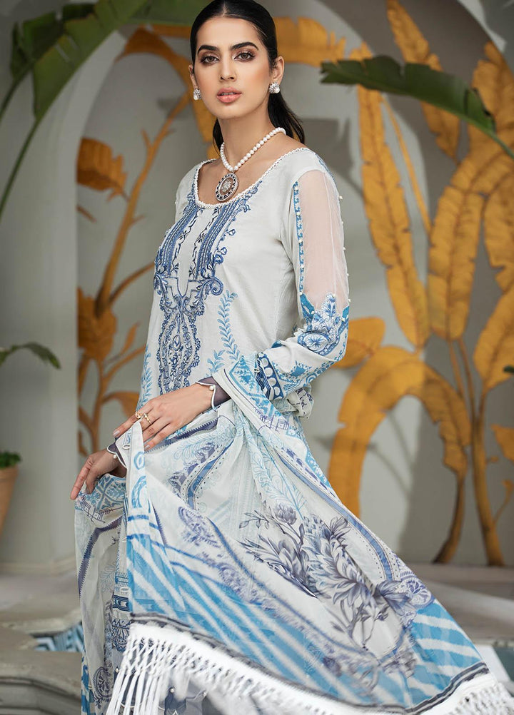 Coup De Fodre By Meeral Embroidered Lawn Suits Unstitched 3 Piece MRL21CF 07 Nimbus Cloud - Luxury Collection