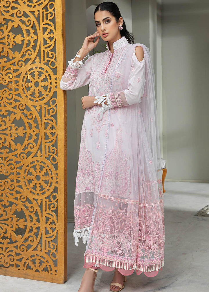 Coup De Fodre By Meeral Embroidered Lawn Suits Unstitched 3 Piece MRL21CF 09 Charming Pink - Luxury Collection