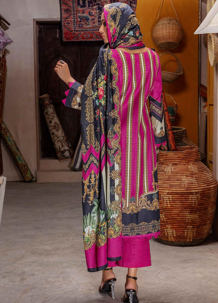 Meeral Printed Khaddar Suits Unstitched 3 Piece MRL21K MBK-01 - Winter Collection