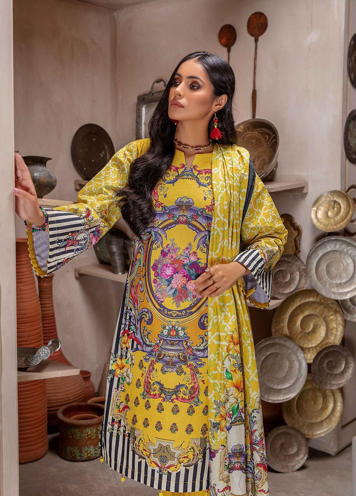 Meeral Printed Khaddar Suits Unstitched 3 Piece MRL21K MBK-03 - Winter Collection