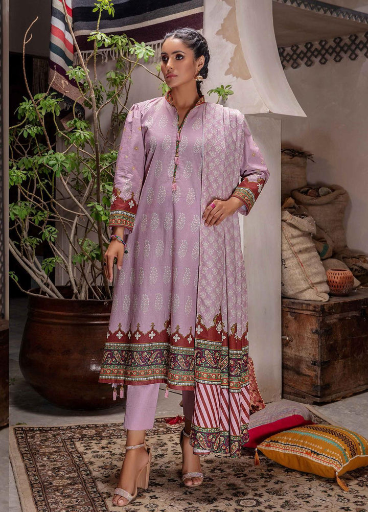 Meeral Printed Khaddar Suits Unstitched 3 Piece MRL21K MBK-04 - Winter Collection