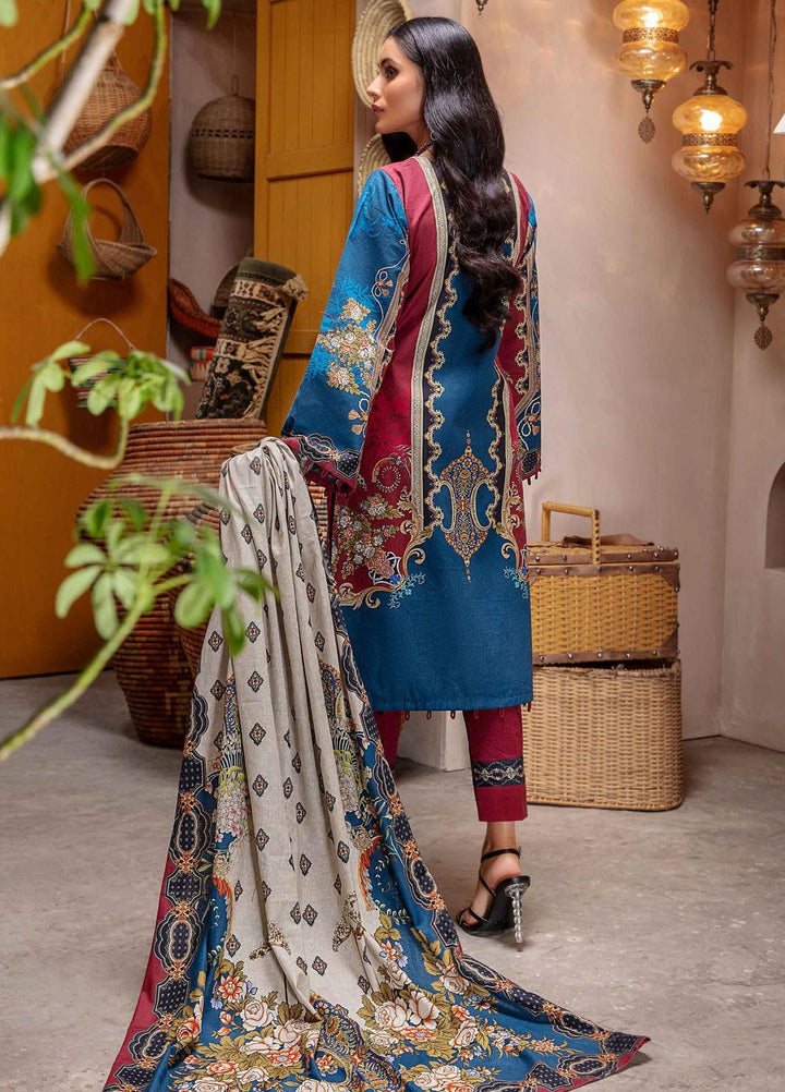 Meeral Printed Khaddar Suits Unstitched 3 Piece MRL21K MBK-06 - Winter Collection
