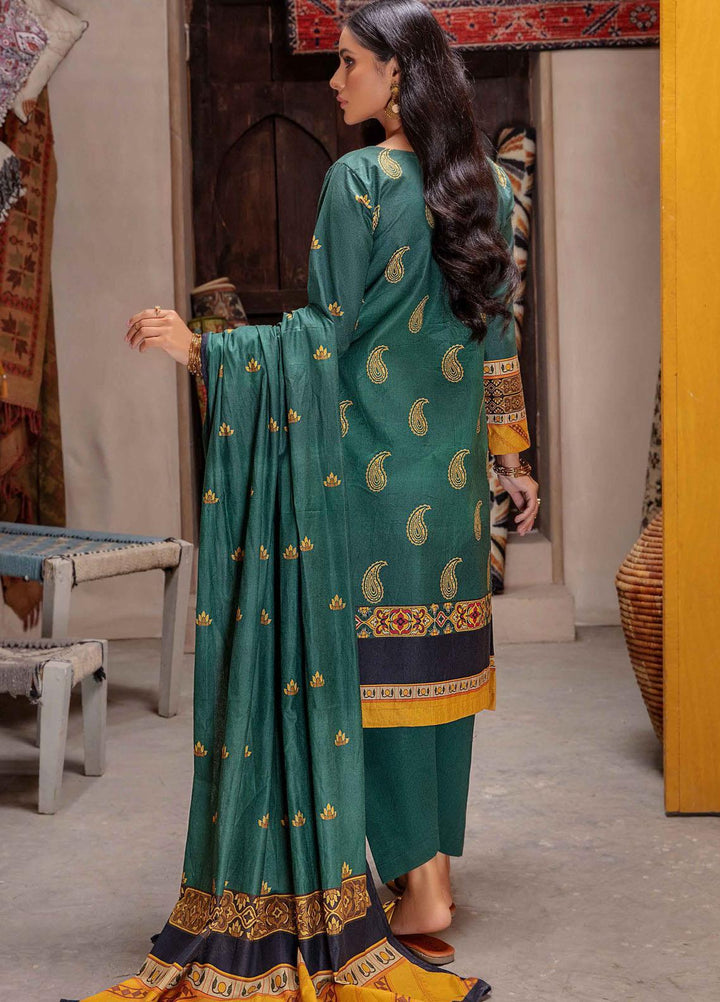 Meeral Printed Khaddar Suits Unstitched 3 Piece MRL21K MBK-08 - Winter Collection