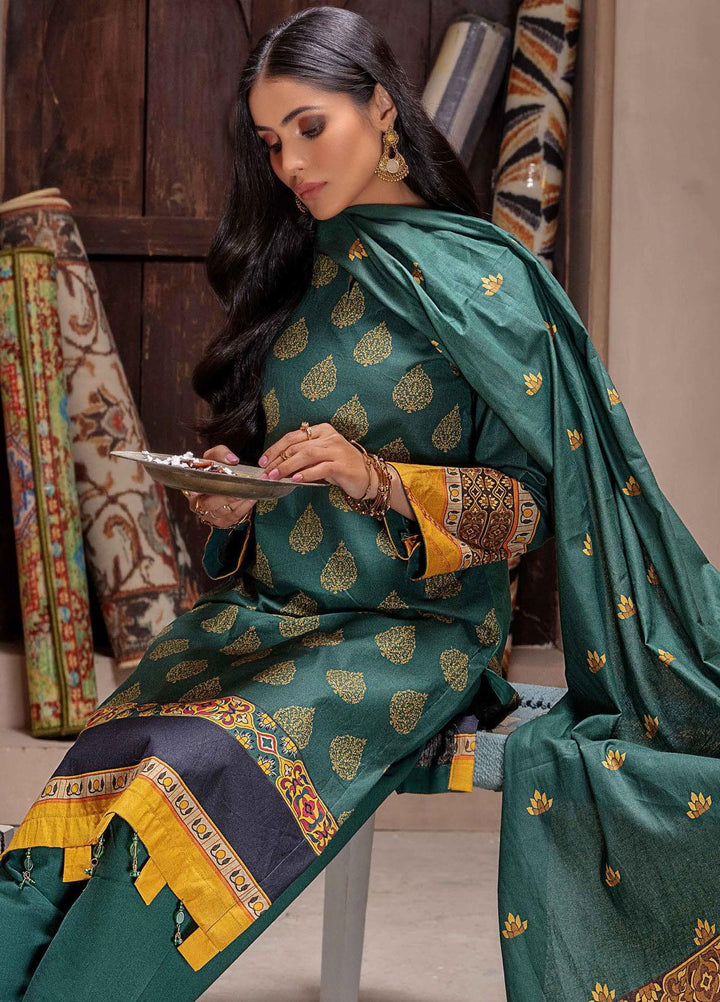 Meeral Printed Khaddar Suits Unstitched 3 Piece MRL21K MBK-08 - Winter Collection