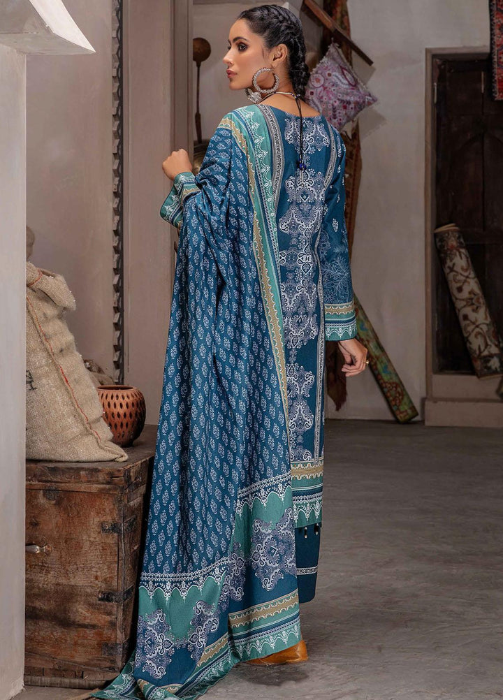 Meeral Printed Khaddar Suits Unstitched 3 Piece MRL21K MBK-09 - Winter Collection