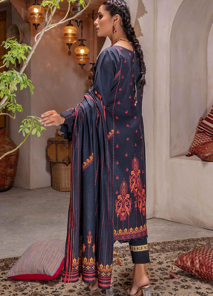 Meeral Printed Khaddar Suits Unstitched 3 Piece MRL21K MBK-10 - Winter Collection