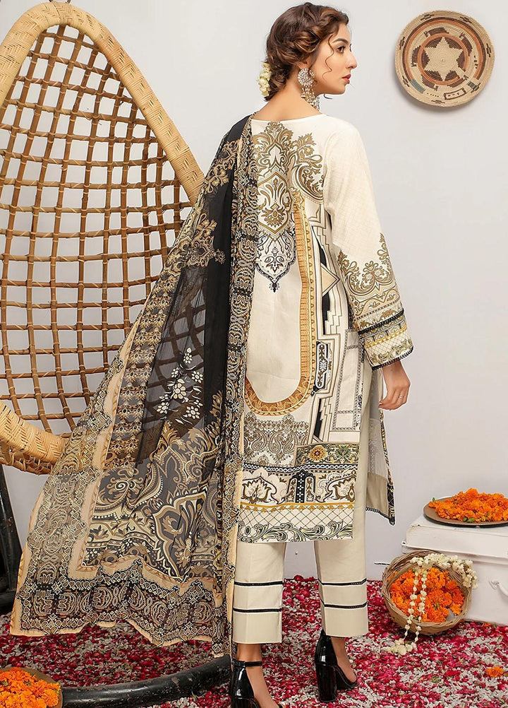 Meeral Printed Lawn Suits Unstitched 3 Piece MRL21-L2 02 Casablanca - Summer Collection