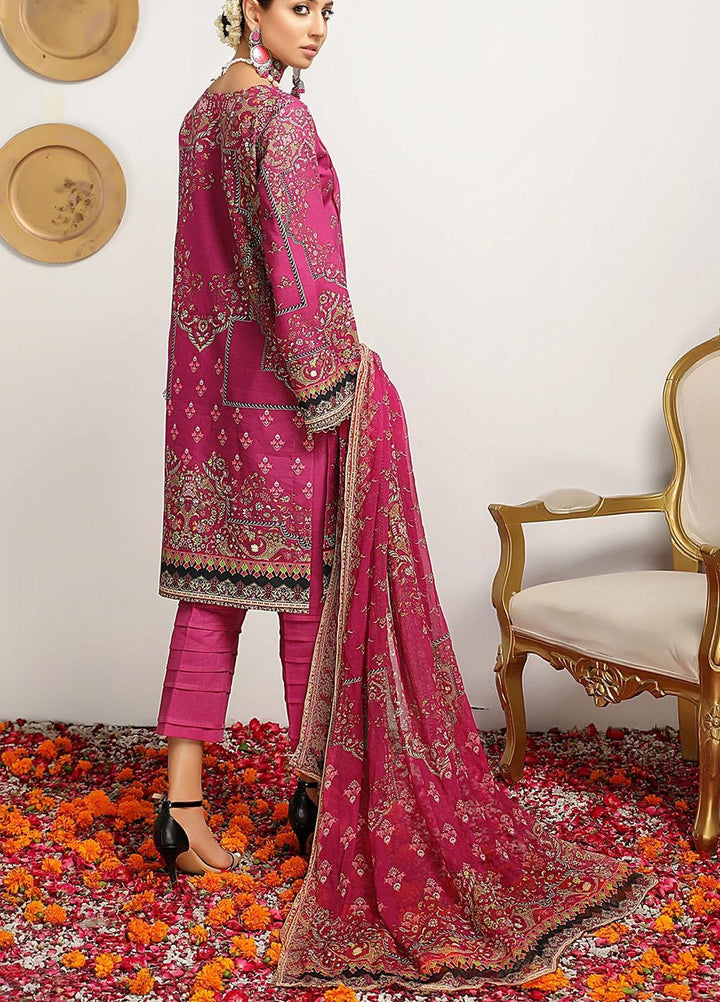 Meeral Printed Lawn Suits Unstitched 3 Piece MRL21-L2 04 Azalea - Summer Collection