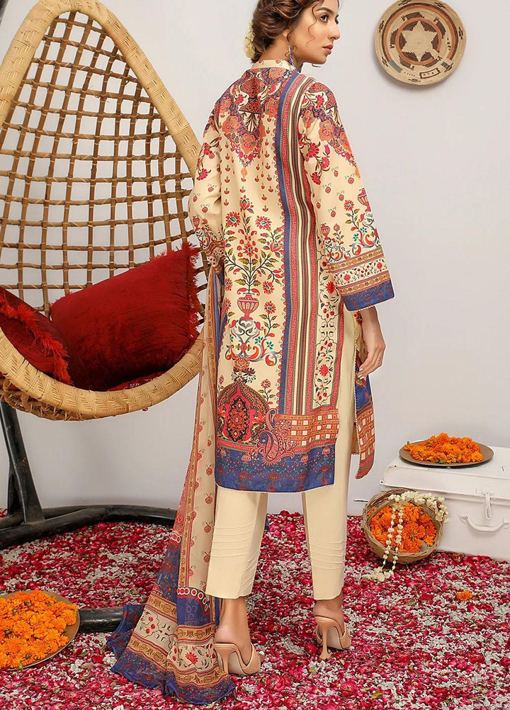 Meeral Printed Lawn Suits Unstitched 3 Piece MRL21-L2 07 Camilia - Summer Collection
