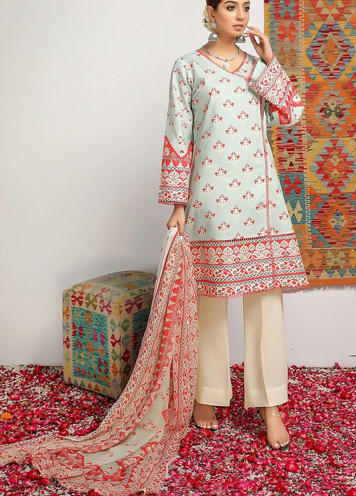 Meeral Printed Lawn Suits Unstitched 3 Piece MRL21-L2 09 Amber Queen - Summer Collection