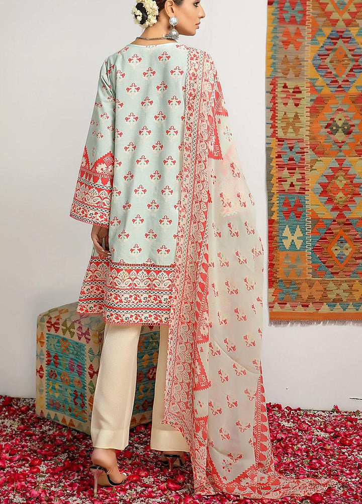 Meeral Printed Lawn Suits Unstitched 3 Piece MRL21-L2 09 Amber Queen - Summer Collection