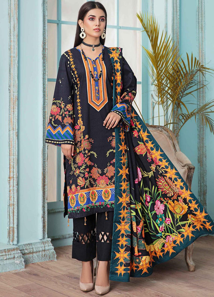 Meeral Printed Linen Suits Unstitched 3 Piece MRL21L-2 M-02 - Winter Collection