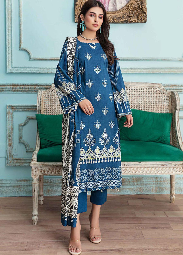 Meeral Printed Linen Suits Unstitched 3 Piece MRL21L-2 M-08 - Winter Collection