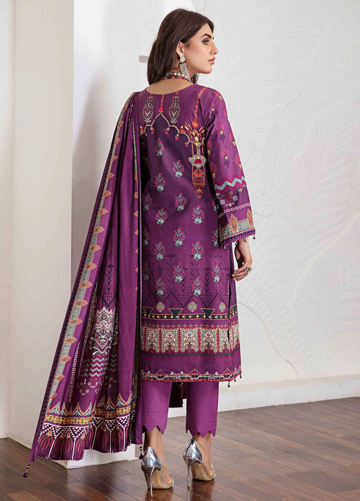 Meeral Printed Linen Suits Unstitched 3 Piece MRL21L MR-02 - Winter Collection