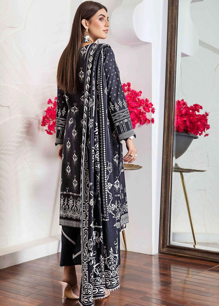 Meeral Printed Linen Suits Unstitched 3 Piece MRL21L MR-04 - Winter Collection