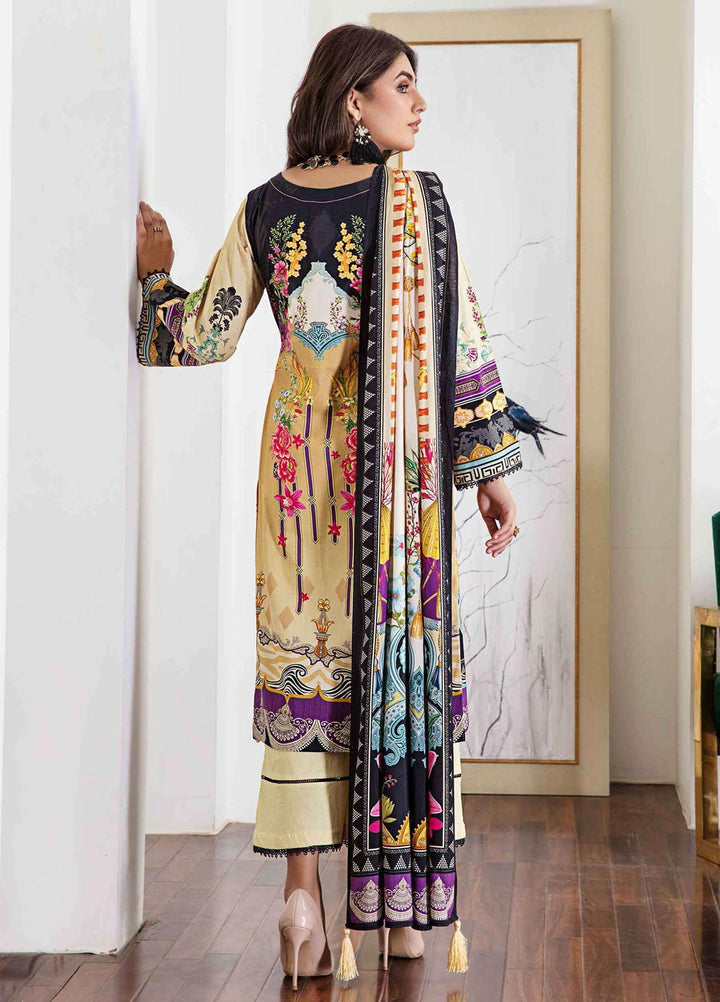 Meeral Printed Linen Suits Unstitched 3 Piece MRL21L MR-05 - Winter Collection