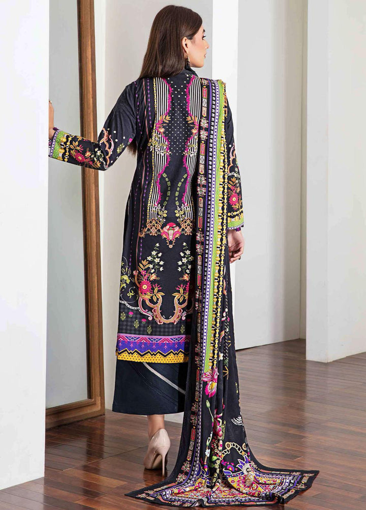 Meeral Printed Linen Suits Unstitched 3 Piece MRL21L MR-08 - Winter Collection