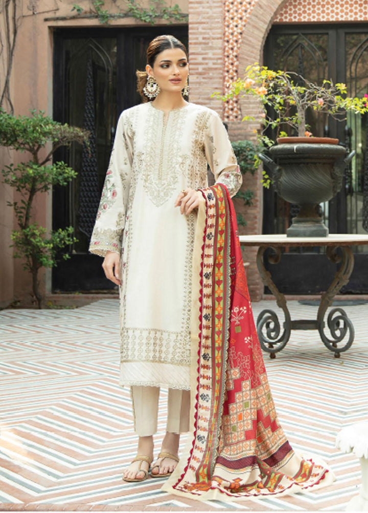 Meeras By Florent Embroidered Khaddar Suits Unstitched 3 Piece FL21M FL-10 - Winter Collection