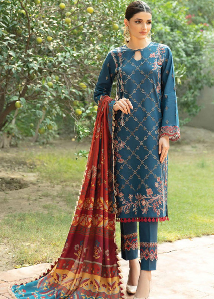 Meeras By Florent Embroidered Khaddar Suits Unstitched 3 Piece FL21M FL-3B - Winter Collection