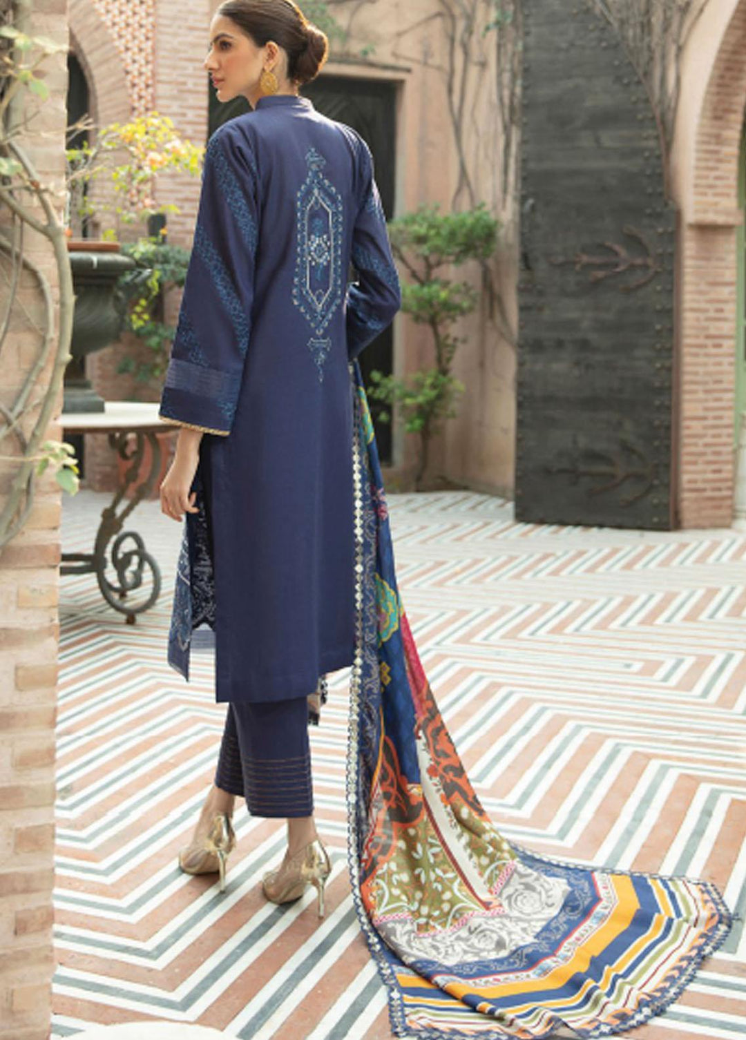 Meeras By Florent Embroidered Khaddar Suits Unstitched 3 Piece FL21M FL-5A - Winter Collection