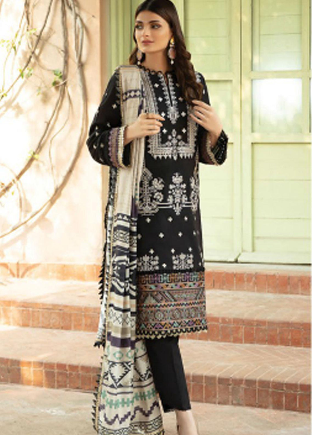Meeras By Florent Embroidered Khaddar Suits Unstitched 3 Piece FL21M FL-6A - Winter Collection