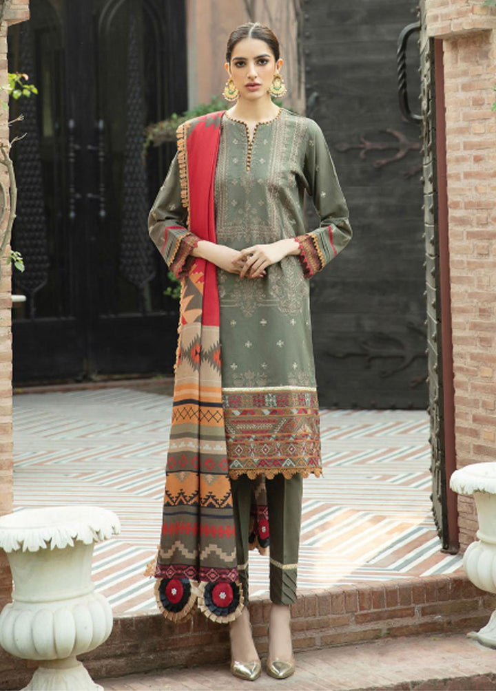 Meeras By Florent Embroidered Khaddar Suits Unstitched 3 Piece FL21M FL-6B - Winter Collection