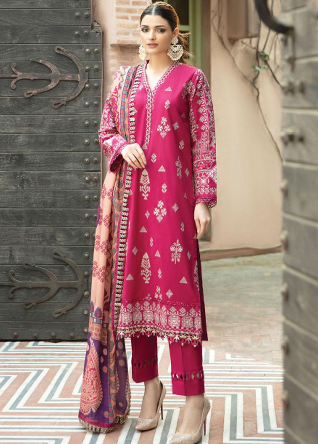 Meeras By Florent Embroidered Khaddar Suits Unstitched 3 Piece FL21M FL-8B - Winter Collection