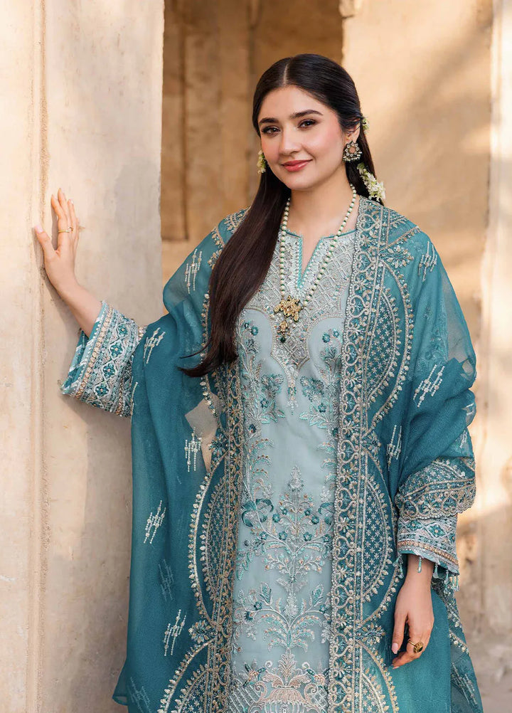 Meeras by Imrozia Serene Embroidered Organza Suit Unstitched 3 Piece IM25ME I-225 Feroza - Luxury Collection