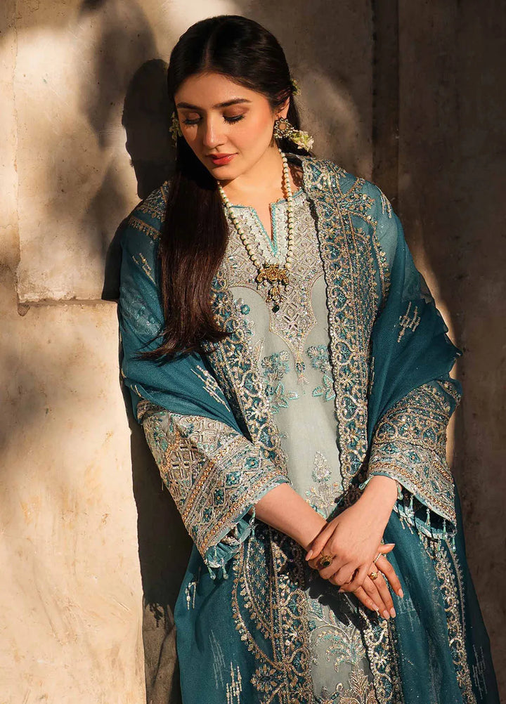 Meeras by Imrozia Serene Embroidered Organza Suit Unstitched 3 Piece IM25ME I-225 Feroza - Luxury Collection