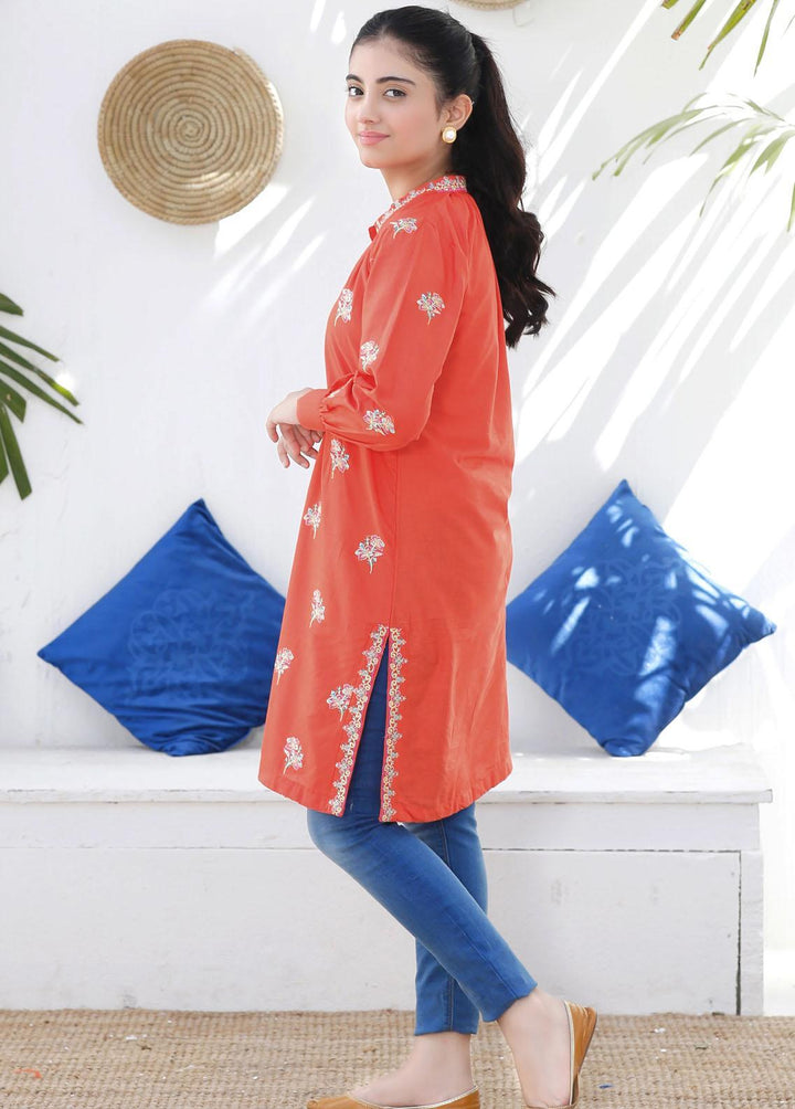 Modest Cotton Embroidered Kurti for Girls -  MS23M Azmiya