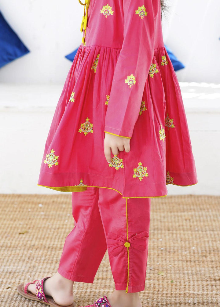 Modest Cotton Embroidered 2 Piece Suit for Girls -  MS23M Meesam