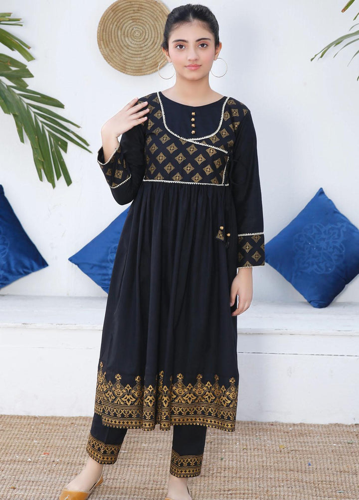 Modest Cotton Embroidered 3 Piece Suit for Girls -  MS23M Zayla