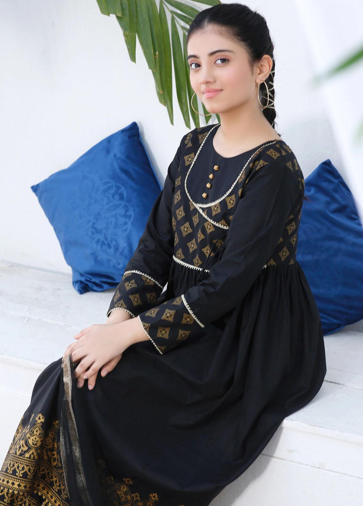 Modest Cotton Embroidered 3 Piece Suit for Girls -  MS23M Zayla