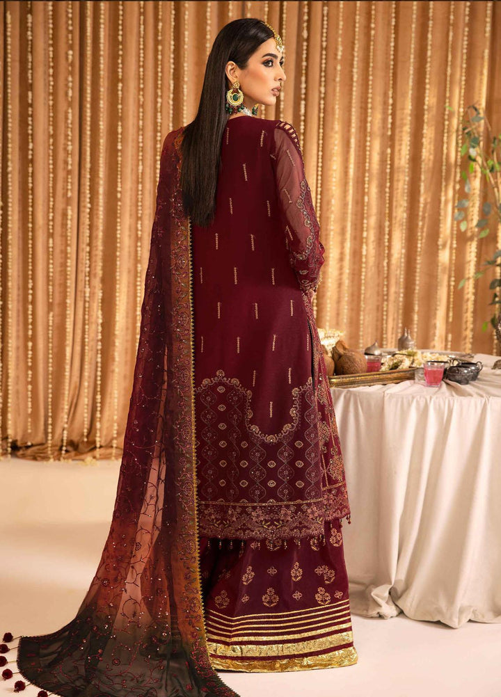 Mehfil-e-Uroos By Alizeh Fashion Embroidered Chiffon Suits Unstitched 3 Piece AFB23MU D-01 Roheen - Festive Collection