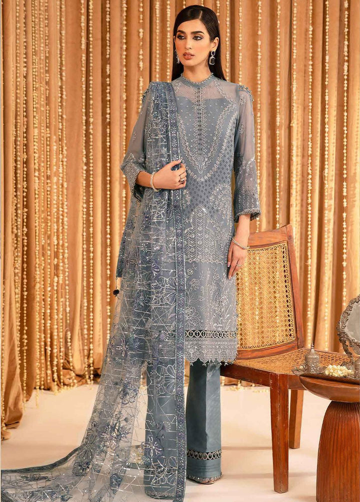 Mehfil-e-Uroos By Alizeh Fashion Embroidered Chiffon Suits Unstitched 3 Piece AFB23MU D-03 Aabgheena - Festive Collection