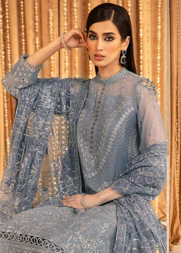 Mehfil-e-Uroos By Alizeh Fashion Embroidered Chiffon Suits Unstitched 3 Piece AFB23MU D-03 Aabgheena - Festive Collection