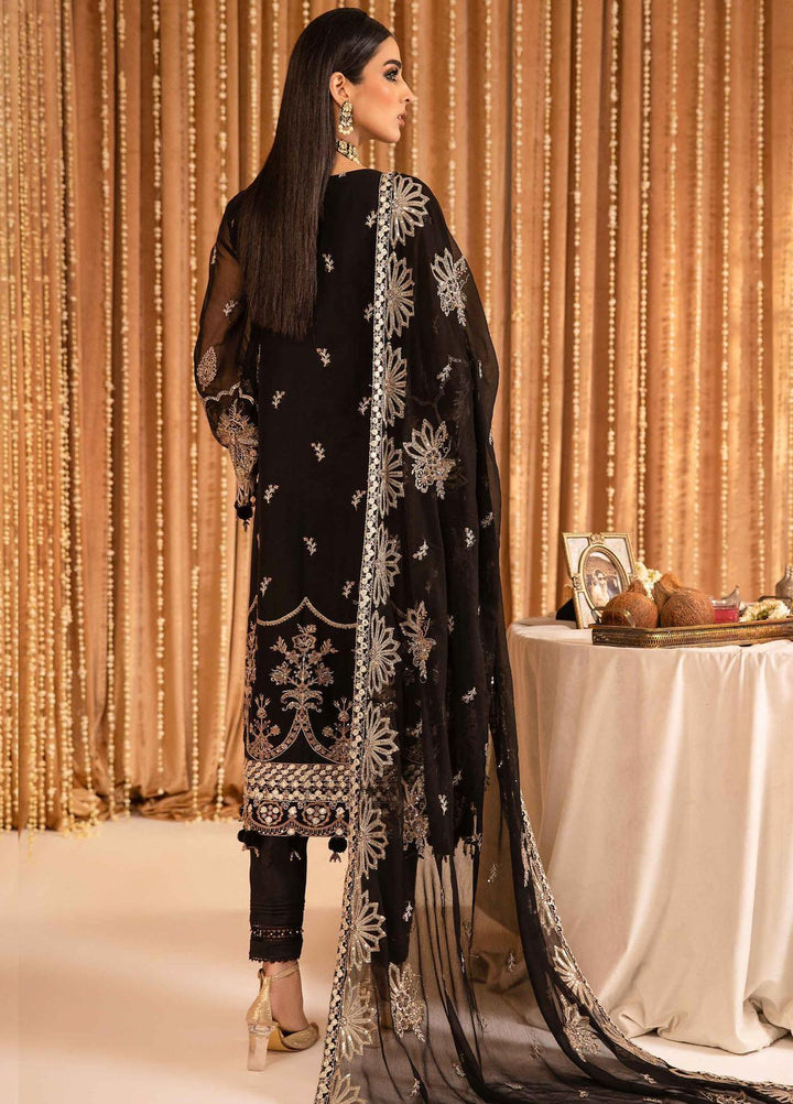 Mehfil-e-Uroos By Alizeh Fashion Embroidered Chiffon Suits Unstitched 3 Piece AFB23MU D-05 Yesra - Festive Collection