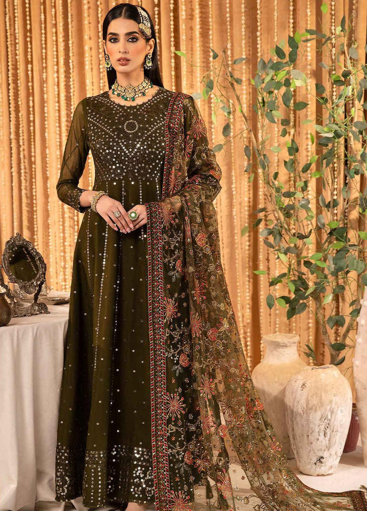 Mehfil-e-Uroos By Alizeh Fashion Embroidered Chiffon Suits Unstitched 3 Piece AFB23MU D-07 Mahveen - Festive Collection