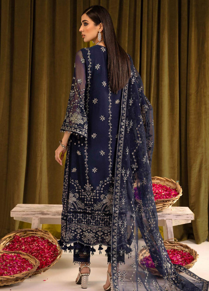 Mehfil-e-Uroos By Alizeh Fashion Embroidered Chiffon Suits Unstitched 3 Piece AFB23MU D-08 Daim - Festive Collection