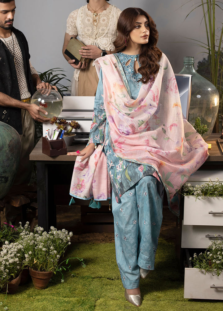 Mehr by Sahane Embroidered Lawn Suits Unstitched 3 Piece SNE24M CT-9004 Ethereal Spark - Spring Summer Collection