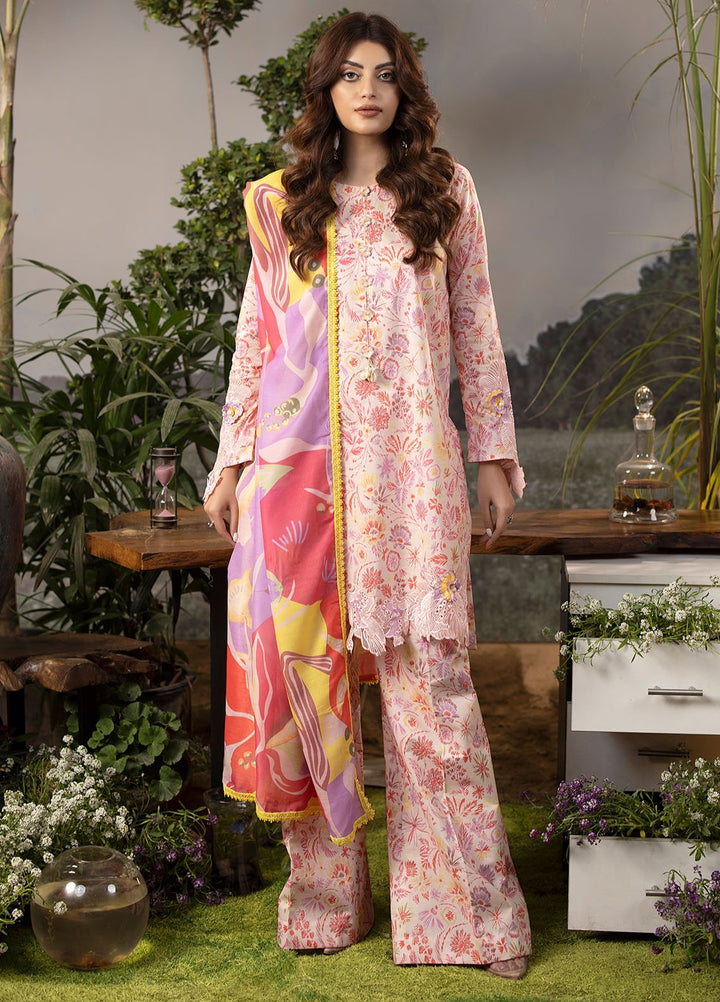 Mehr by Sahane Embroidered Lawn Suits Unstitched 3 Piece SNE24M CT-9005 Glorious Bloom - Spring Summer Collection